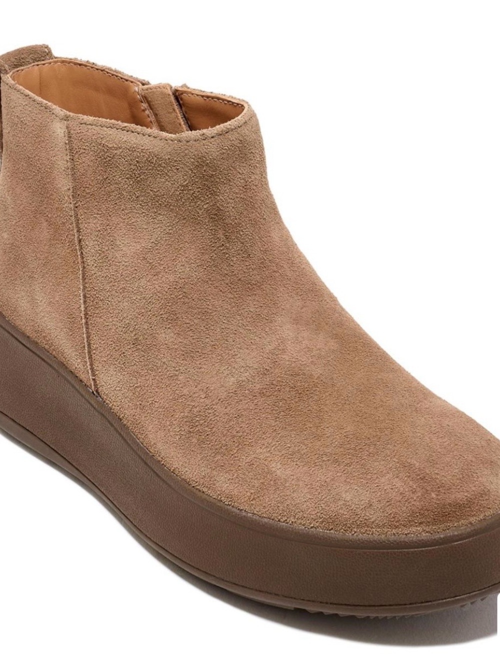 Fitflop Women’s F-Mode Suede Flatform Zip Ankle Boot, Size 10